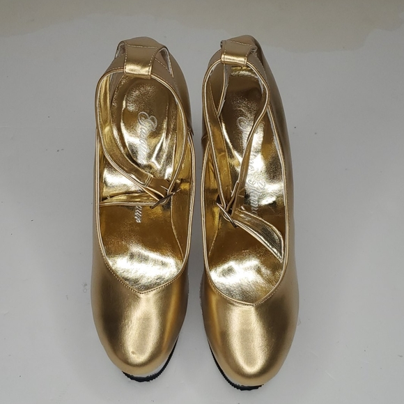 GASOLINE GOLD ANKLE STRAP SHOES - Picture 3 of 10